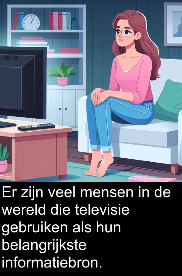 belangrijkste: Er zijn veel mensen in de wereld die televisie gebruiken als hun belangrijkste informatiebron.