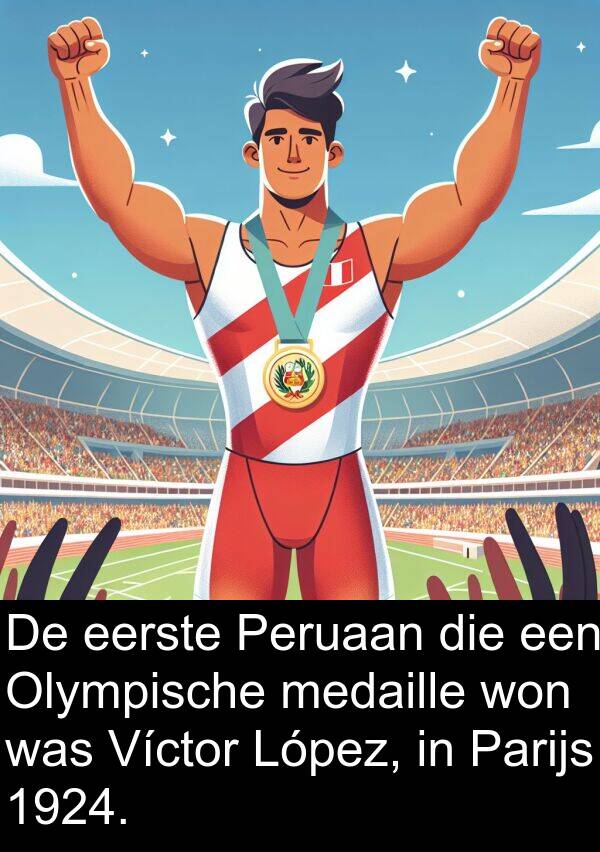 won: De eerste Peruaan die een Olympische medaille won was Víctor López, in Parijs 1924.