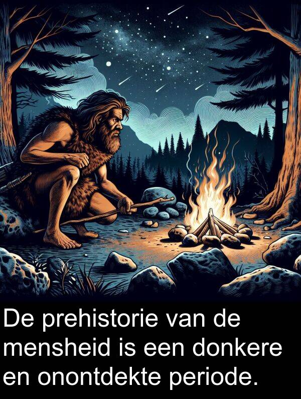 donkere: De prehistorie van de mensheid is een donkere en onontdekte periode.
