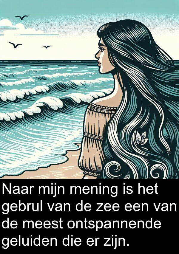 geluiden: Naar mijn mening is het gebrul van de zee een van de meest ontspannende geluiden die er zijn.