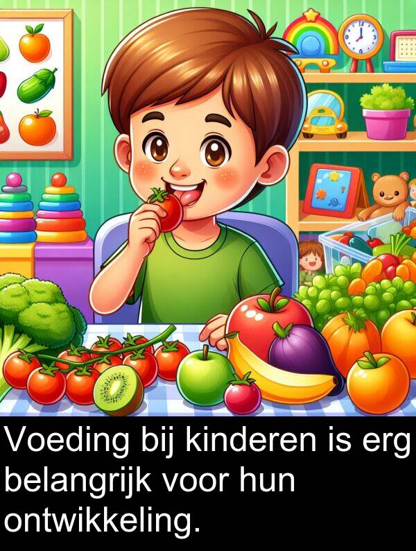 kinderen: Voeding bij kinderen is erg belangrijk voor hun ontwikkeling.
