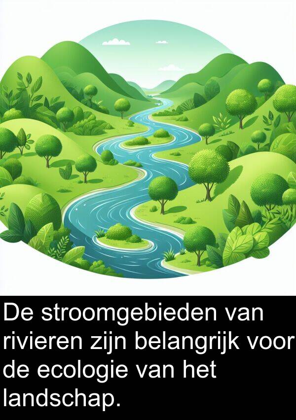 belangrijk: De stroomgebieden van rivieren zijn belangrijk voor de ecologie van het landschap.