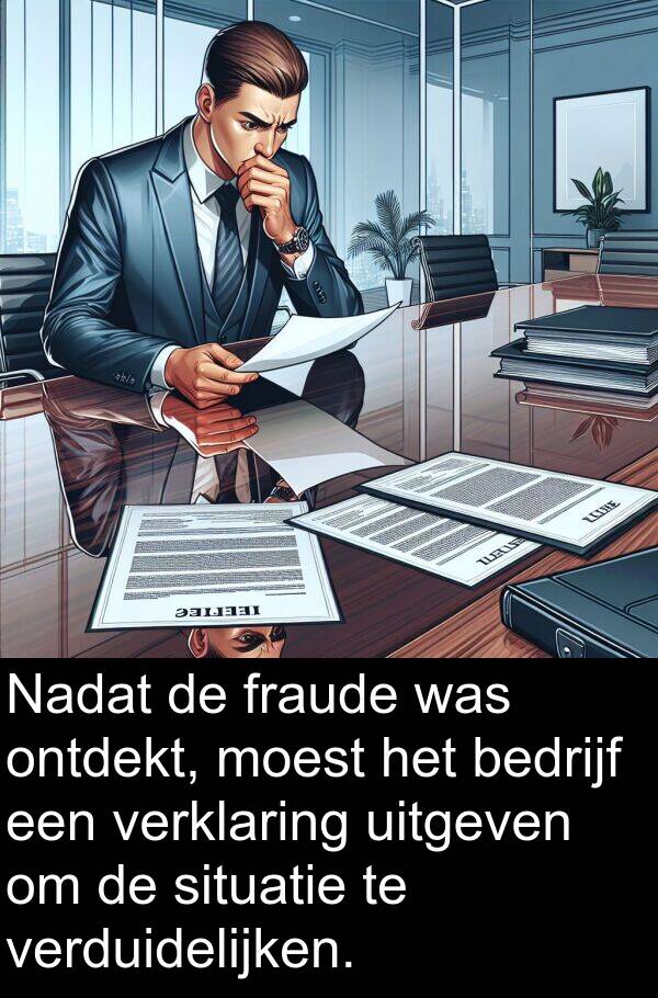 fraude: Nadat de fraude was ontdekt, moest het bedrijf een verklaring uitgeven om de situatie te verduidelijken.