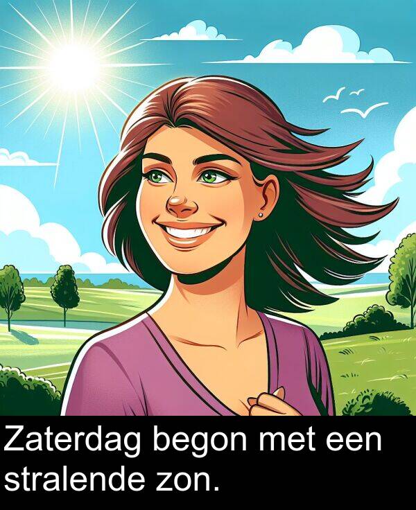 met: Zaterdag begon met een stralende zon.