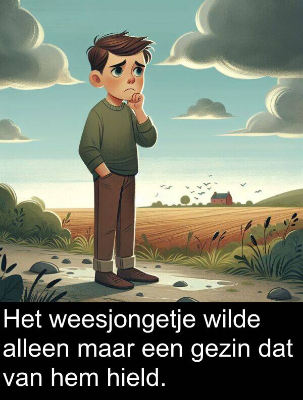 gezin: Het weesjongetje wilde alleen maar een gezin dat van hem hield.