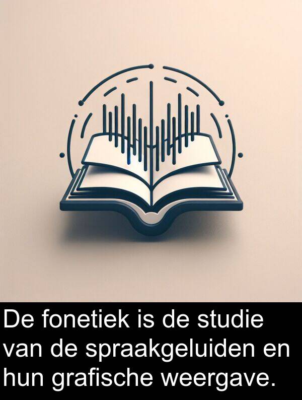 grafische: De fonetiek is de studie van de spraakgeluiden en hun grafische weergave.
