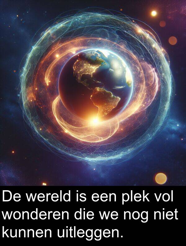 wonderen: De wereld is een plek vol wonderen die we nog niet kunnen uitleggen.