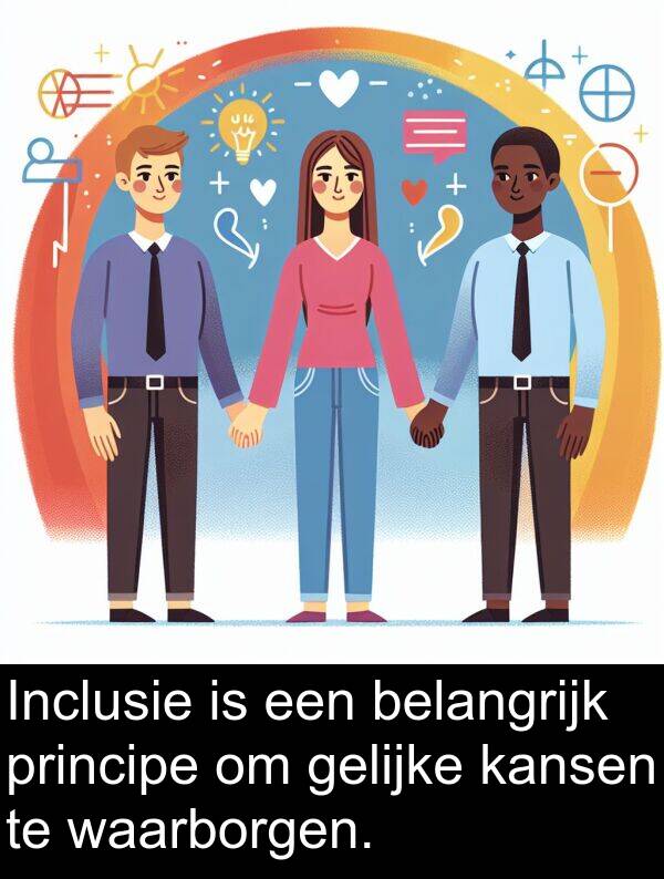 gelijke: Inclusie is een belangrijk principe om gelijke kansen te waarborgen.