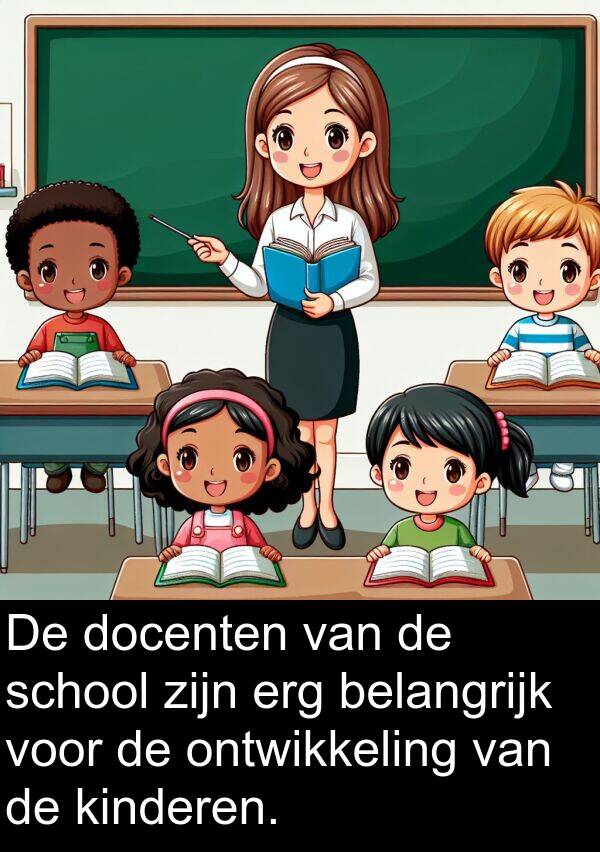 belangrijk: De docenten van de school zijn erg belangrijk voor de ontwikkeling van de kinderen.