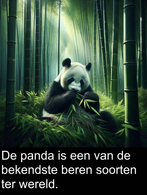 soorten: De panda is een van de bekendste beren soorten ter wereld.