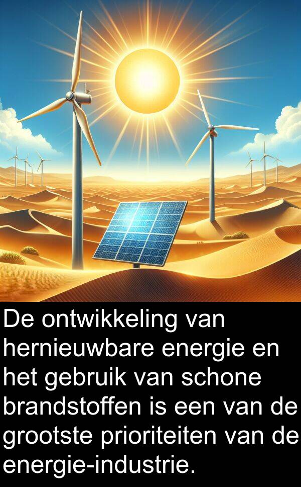grootste: De ontwikkeling van hernieuwbare energie en het gebruik van schone brandstoffen is een van de grootste prioriteiten van de energie-industrie.