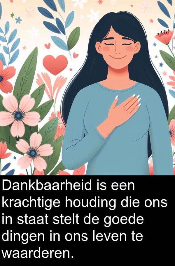 goede: Dankbaarheid is een krachtige houding die ons in staat stelt de goede dingen in ons leven te waarderen.
