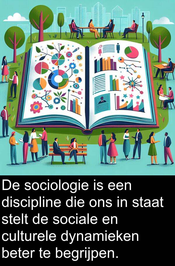 dynamieken: De sociologie is een discipline die ons in staat stelt de sociale en culturele dynamieken beter te begrijpen.