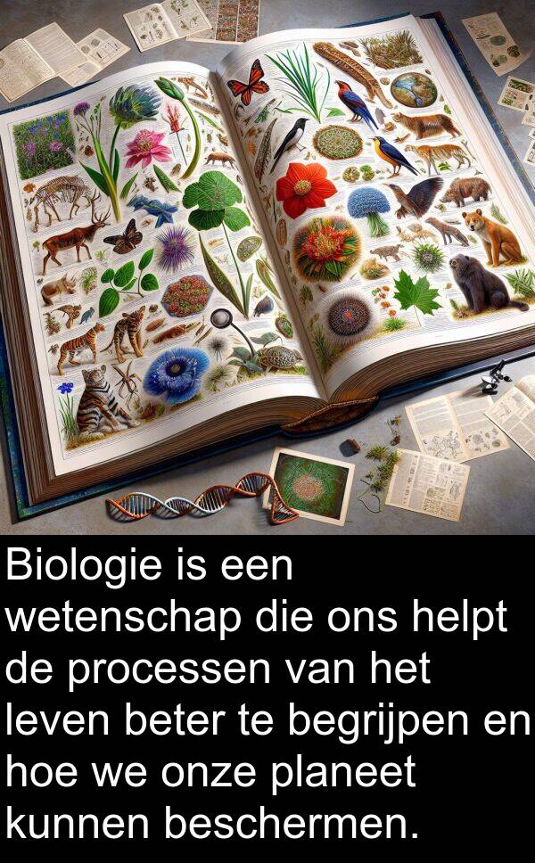 processen: Biologie is een wetenschap die ons helpt de processen van het leven beter te begrijpen en hoe we onze planeet kunnen beschermen.