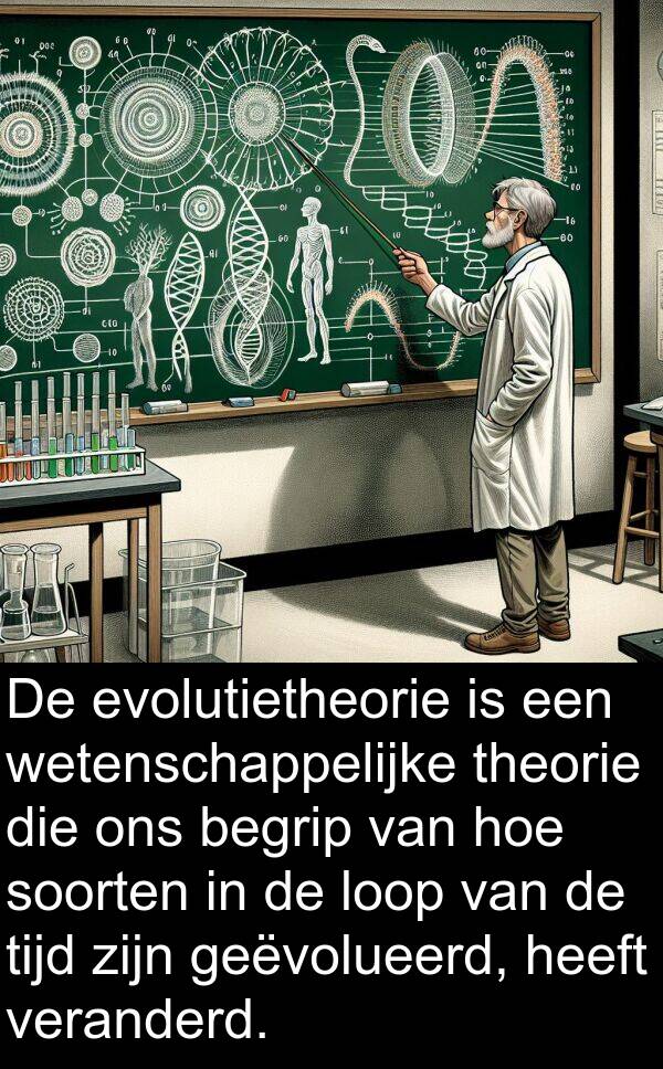 soorten: De evolutietheorie is een wetenschappelijke theorie die ons begrip van hoe soorten in de loop van de tijd zijn geëvolueerd, heeft veranderd.