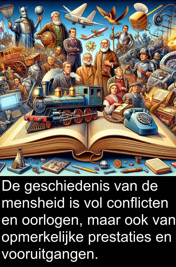 geschiedenis: De geschiedenis van de mensheid is vol conflicten en oorlogen, maar ook van opmerkelijke prestaties en vooruitgangen.