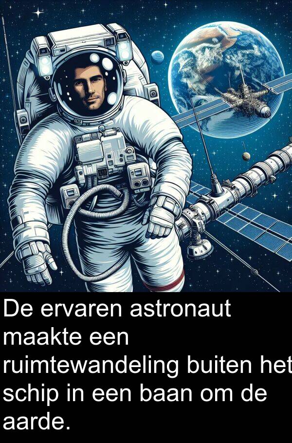 aarde: De ervaren astronaut maakte een ruimtewandeling buiten het schip in een baan om de aarde.