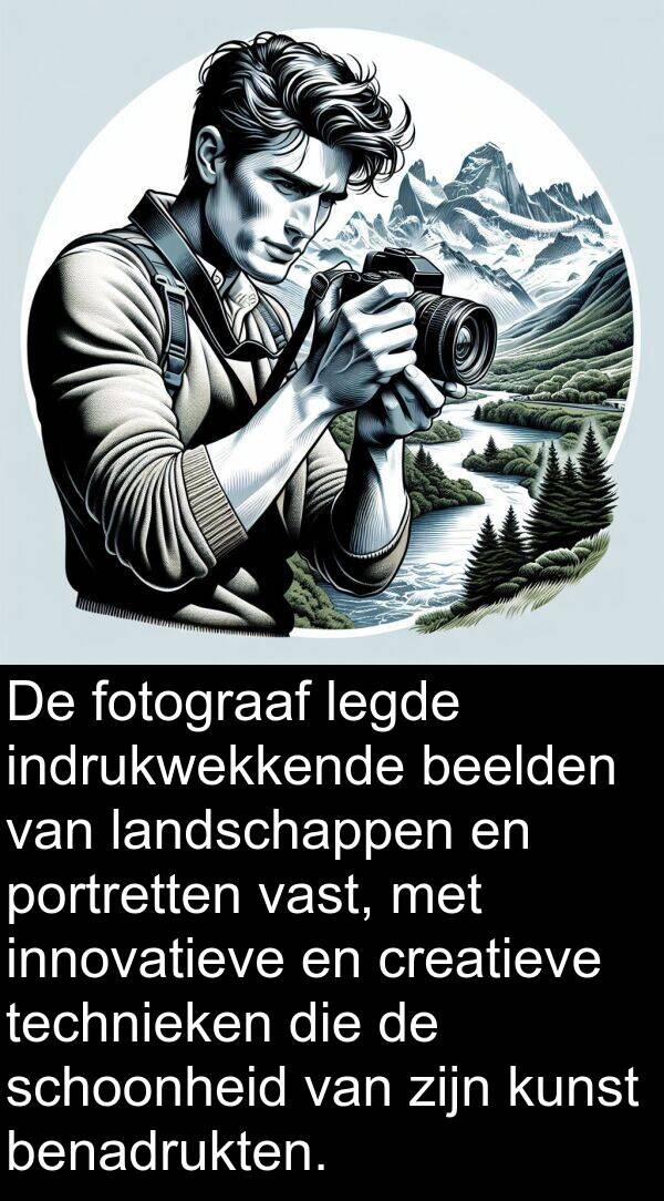 fotograaf: De fotograaf legde indrukwekkende beelden van landschappen en portretten vast, met innovatieve en creatieve technieken die de schoonheid van zijn kunst benadrukten.