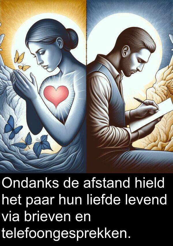 liefde: Ondanks de afstand hield het paar hun liefde levend via brieven en telefoongesprekken.