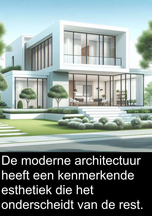 architectuur: De moderne architectuur heeft een kenmerkende esthetiek die het onderscheidt van de rest.