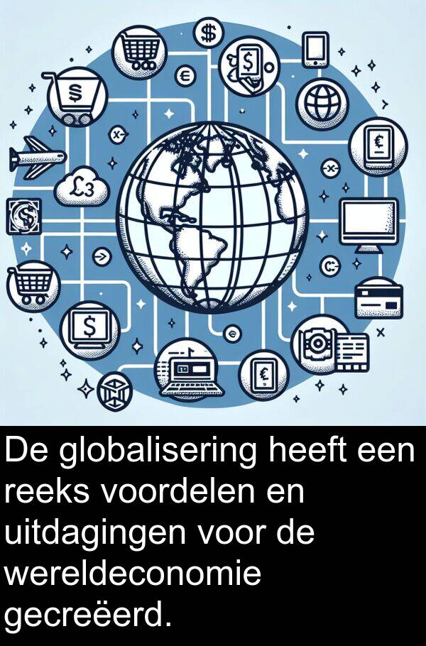 globalisering: De globalisering heeft een reeks voordelen en uitdagingen voor de wereldeconomie gecreëerd.