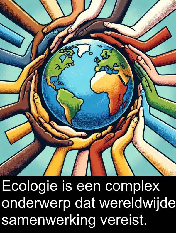 samenwerking: Ecologie is een complex onderwerp dat wereldwijde samenwerking vereist.