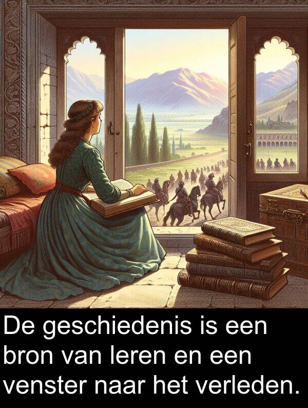 leren: De geschiedenis is een bron van leren en een venster naar het verleden.