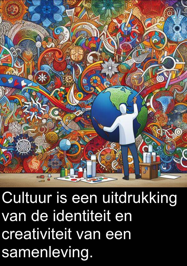 samenleving: Cultuur is een uitdrukking van de identiteit en creativiteit van een samenleving.