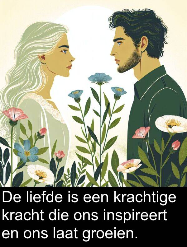 groeien: De liefde is een krachtige kracht die ons inspireert en ons laat groeien.