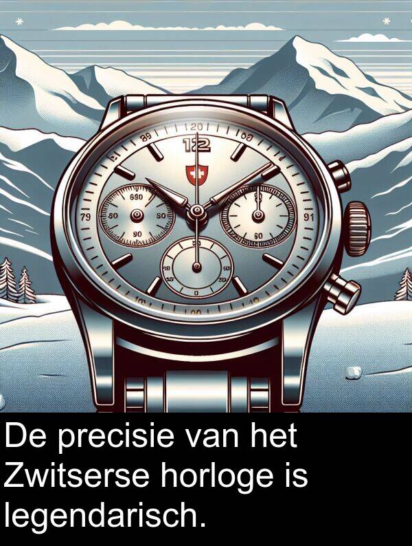 precisie: De precisie van het Zwitserse horloge is legendarisch.