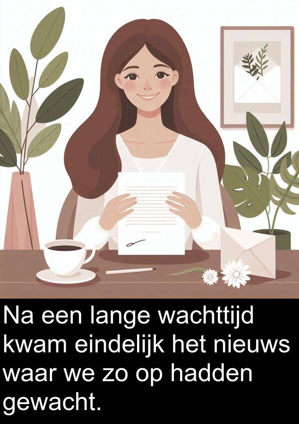 gewacht: Na een lange wachttijd kwam eindelijk het nieuws waar we zo op hadden gewacht.