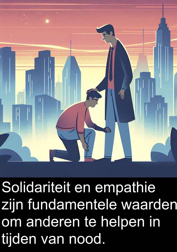 fundamentele: Solidariteit en empathie zijn fundamentele waarden om anderen te helpen in tijden van nood.