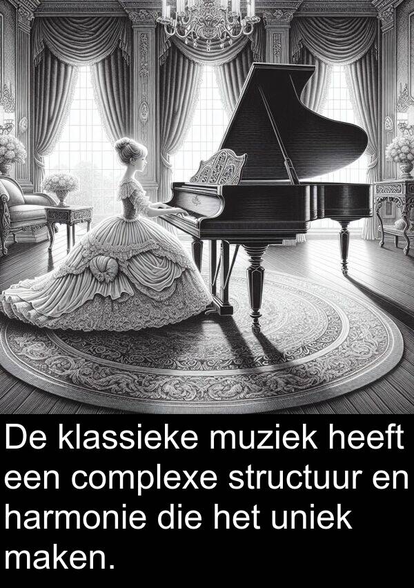 harmonie: De klassieke muziek heeft een complexe structuur en harmonie die het uniek maken.