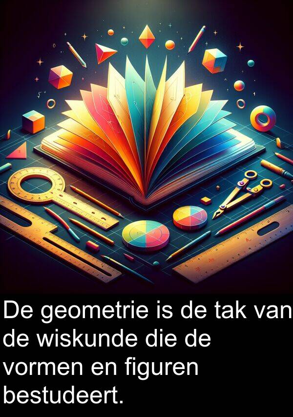 wiskunde: De geometrie is de tak van de wiskunde die de vormen en figuren bestudeert.