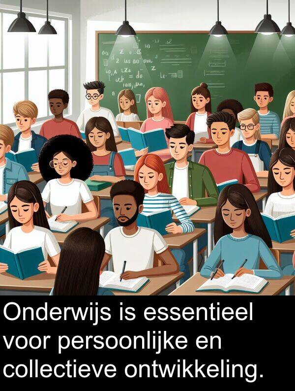 collectieve: Onderwijs is essentieel voor persoonlijke en collectieve ontwikkeling.