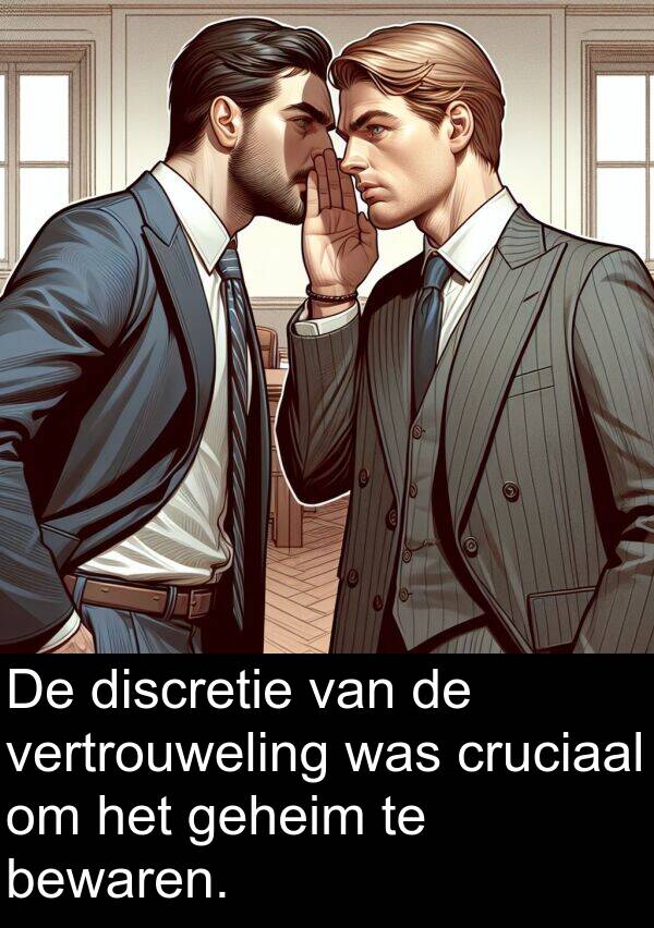 discretie: De discretie van de vertrouweling was cruciaal om het geheim te bewaren.
