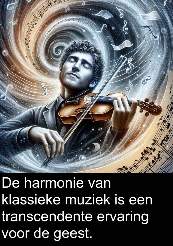 harmonie: De harmonie van klassieke muziek is een transcendente ervaring voor de geest.