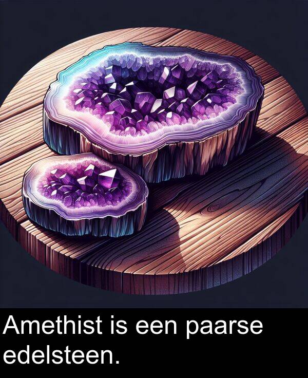 edelsteen: Amethist is een paarse edelsteen.