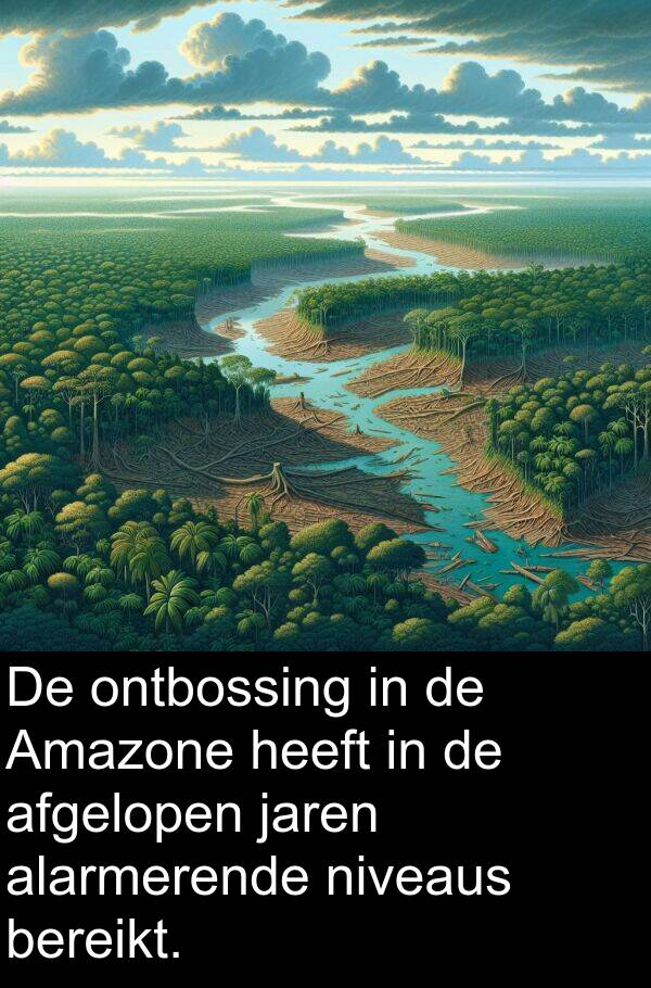 alarmerende: De ontbossing in de Amazone heeft in de afgelopen jaren alarmerende niveaus bereikt.