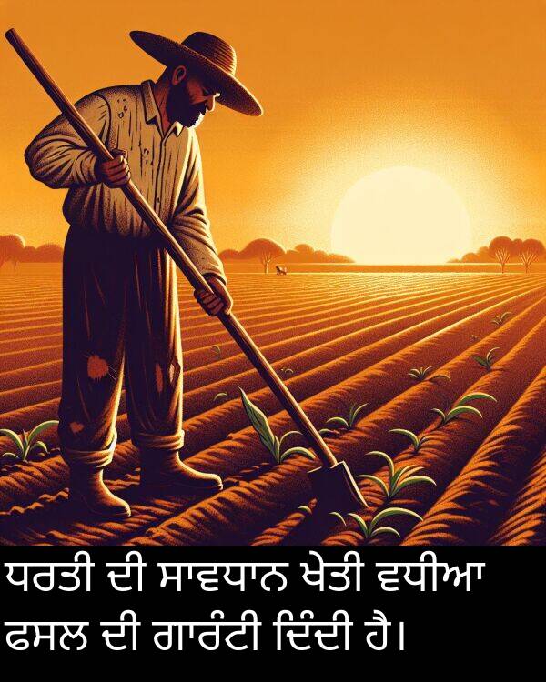 ਵਧੀਆ: ਧਰਤੀ ਦੀ ਸਾਵਧਾਨ ਖੇਤੀ ਵਧੀਆ ਫਸਲ ਦੀ ਗਾਰੰਟੀ ਦਿੰਦੀ ਹੈ।