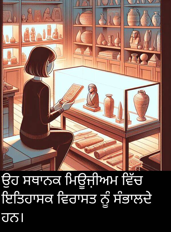 ਮਿਊਜ਼ੀਅਮ: ਉਹ ਸਥਾਨਕ ਮਿਊਜ਼ੀਅਮ ਵਿੱਚ ਇਤਿਹਾਸਕ ਵਿਰਾਸਤ ਨੂੰ ਸੰਭਾਲਦੇ ਹਨ।