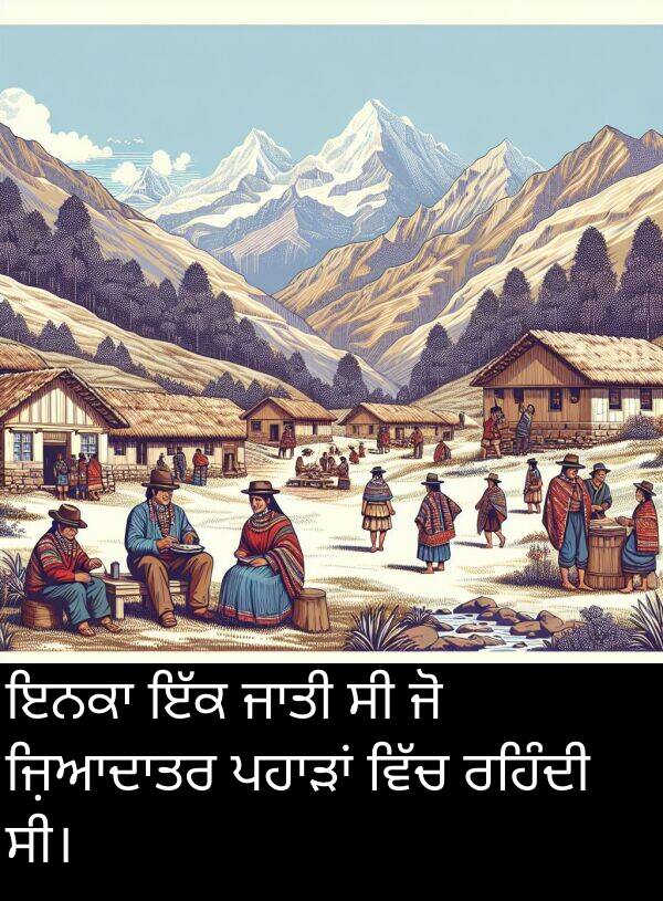 ਰਹਿੰਦੀ: ਇਨਕਾ ਇੱਕ ਜਾਤੀ ਸੀ ਜੋ ਜ਼ਿਆਦਾਤਰ ਪਹਾੜਾਂ ਵਿੱਚ ਰਹਿੰਦੀ ਸੀ।