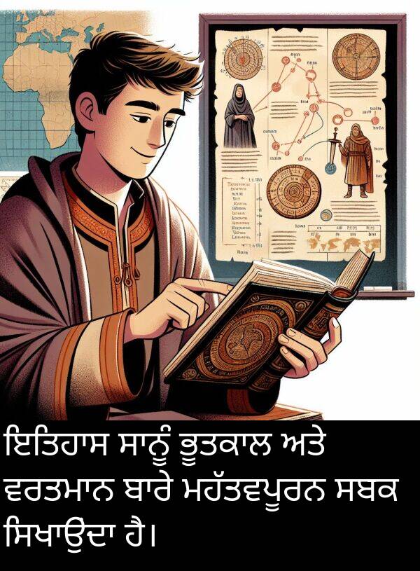 ਸਬਕ: ਇਤਿਹਾਸ ਸਾਨੂੰ ਭੂਤਕਾਲ ਅਤੇ ਵਰਤਮਾਨ ਬਾਰੇ ਮਹੱਤਵਪੂਰਨ ਸਬਕ ਸਿਖਾਉਂਦਾ ਹੈ।
