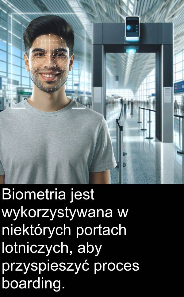 przyspieszyć: Biometria jest wykorzystywana w niektórych portach lotniczych, aby przyspieszyć proces boarding.