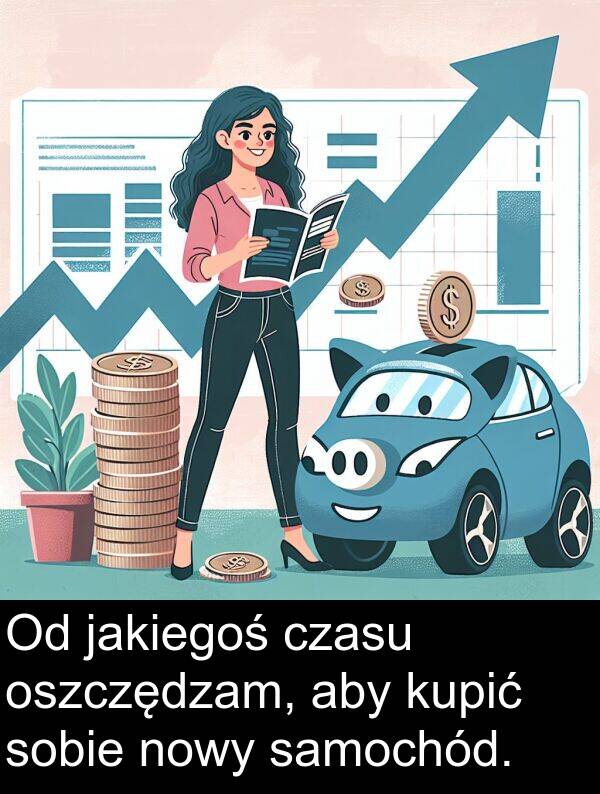 jakiegoś: Od jakiegoś czasu oszczędzam, aby kupić sobie nowy samochód.