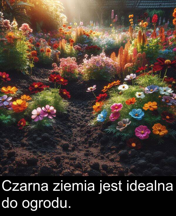 ziemia: Czarna ziemia jest idealna do ogrodu.