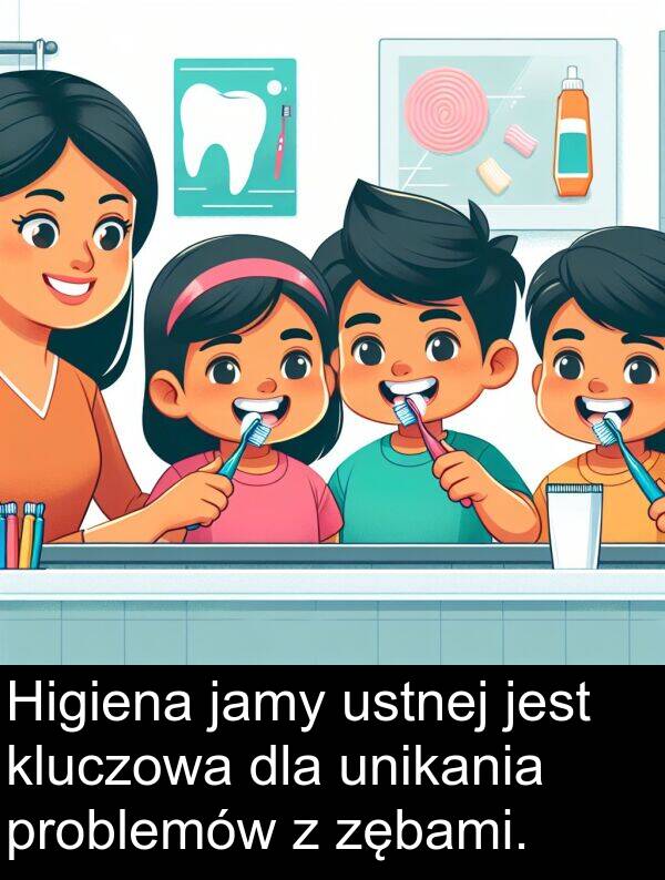 problemów: Higiena jamy ustnej jest kluczowa dla unikania problemów z zębami.
