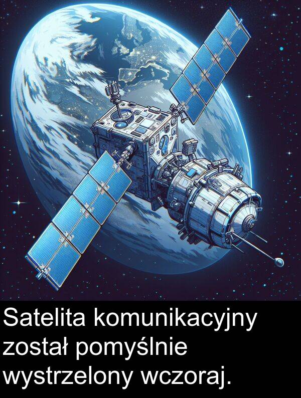 został: Satelita komunikacyjny został pomyślnie wystrzelony wczoraj.