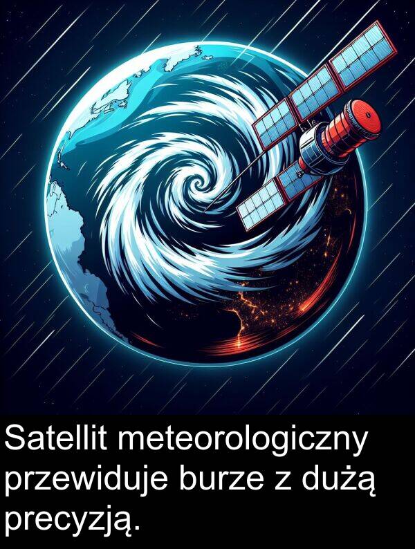 precyzją: Satellit meteorologiczny przewiduje burze z dużą precyzją.