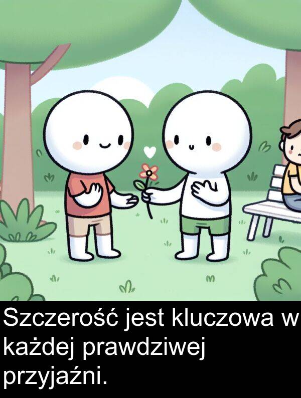 każdej: Szczerość jest kluczowa w każdej prawdziwej przyjaźni.